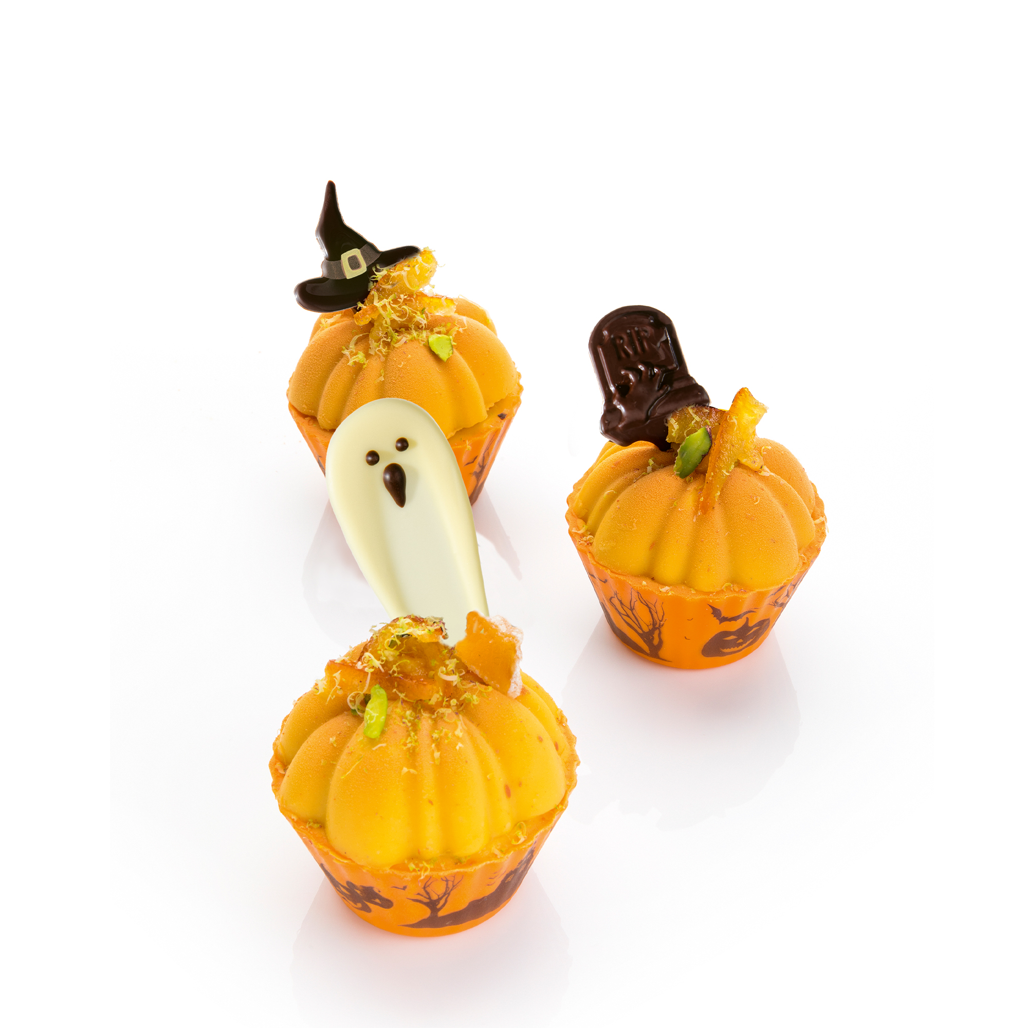 HALLOWEEN CUPS, FARBIGE SCHOKOLADE BEDRUCKT