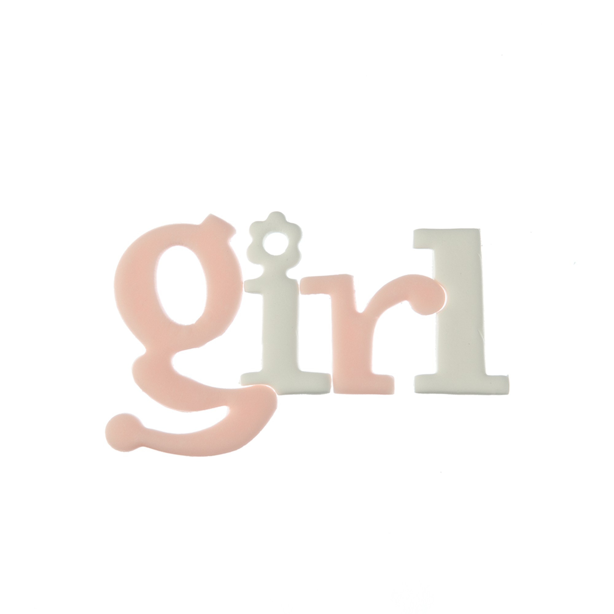 "GIRL" BUCHSTABEN AUSSTECHER AUS WEISSBLECH