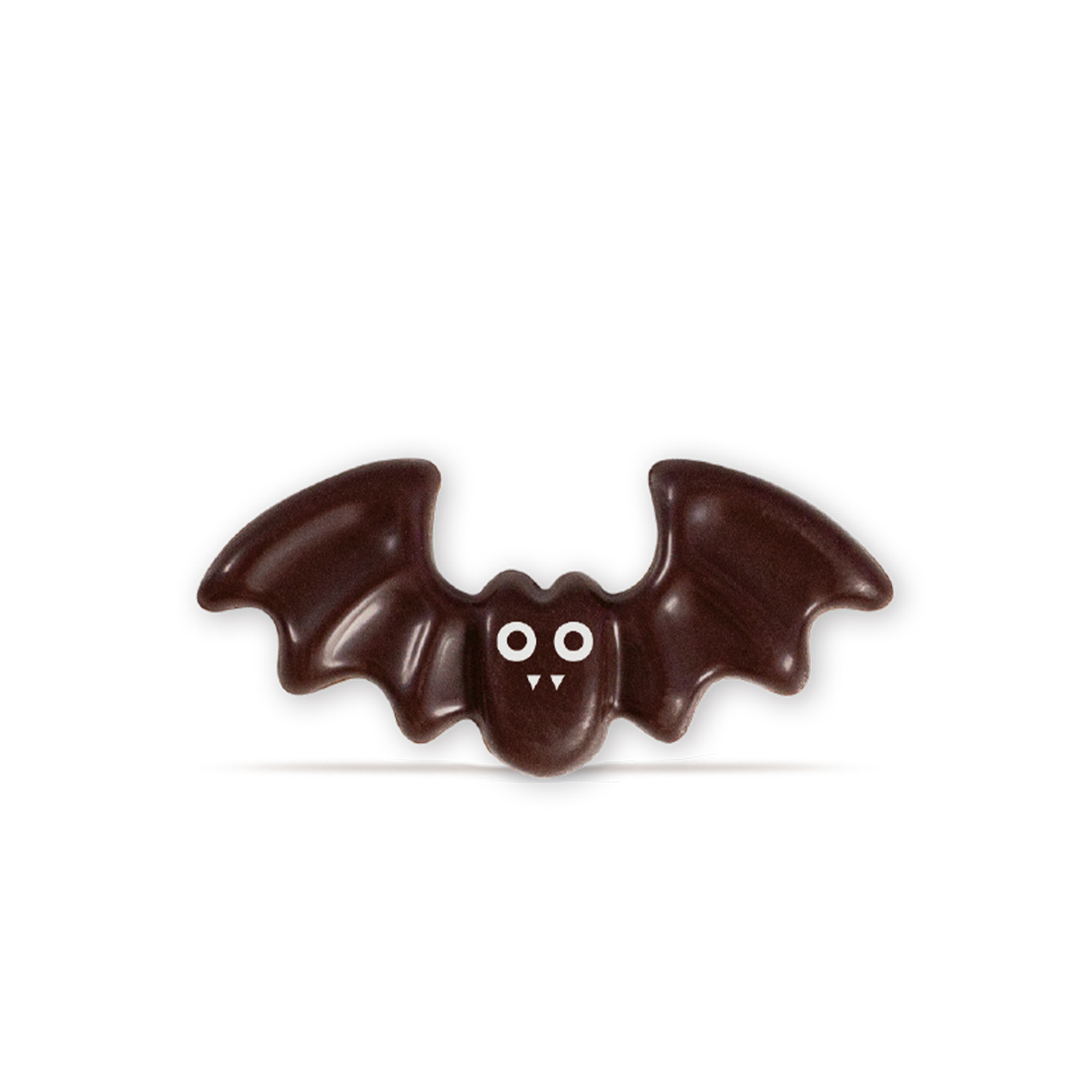 FLEDERMAUS AUFLEGER MIT GESICHT, DUNKLE SCHOKOLADE BEDRUCKT