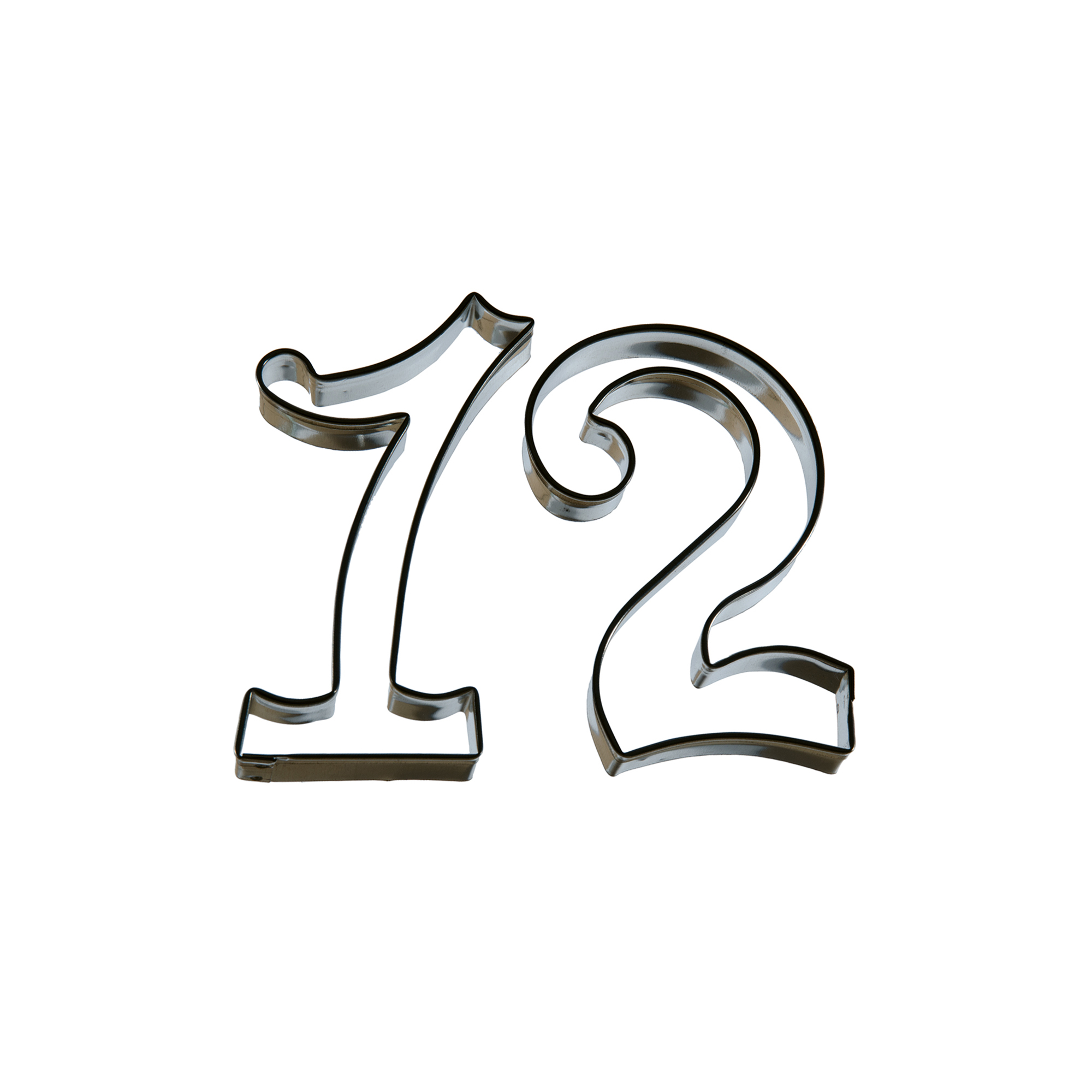 "MAXI GESCHWUNGEN" ZIFFERN AUSSTECHER AUS WEISSBLECH "MAXI GESCHWUNGEN" ZIFFERN AUSSTECHER AUS WEISSBLECH