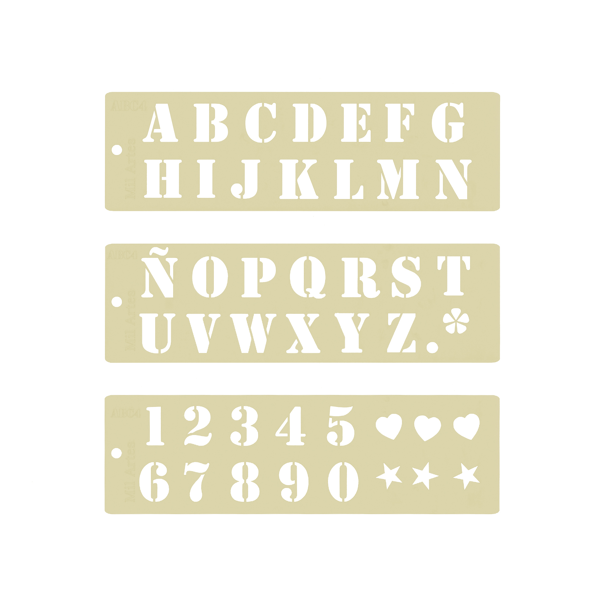 SET "GROSSBUCHSTABEN UND ZIFFERN KLEIN" SCHABLONEN AUS POLYESTER SET "GROSSBUCHSTABEN UND ZIFFERN KLEIN" SCHABLONEN AUS POLYESTER