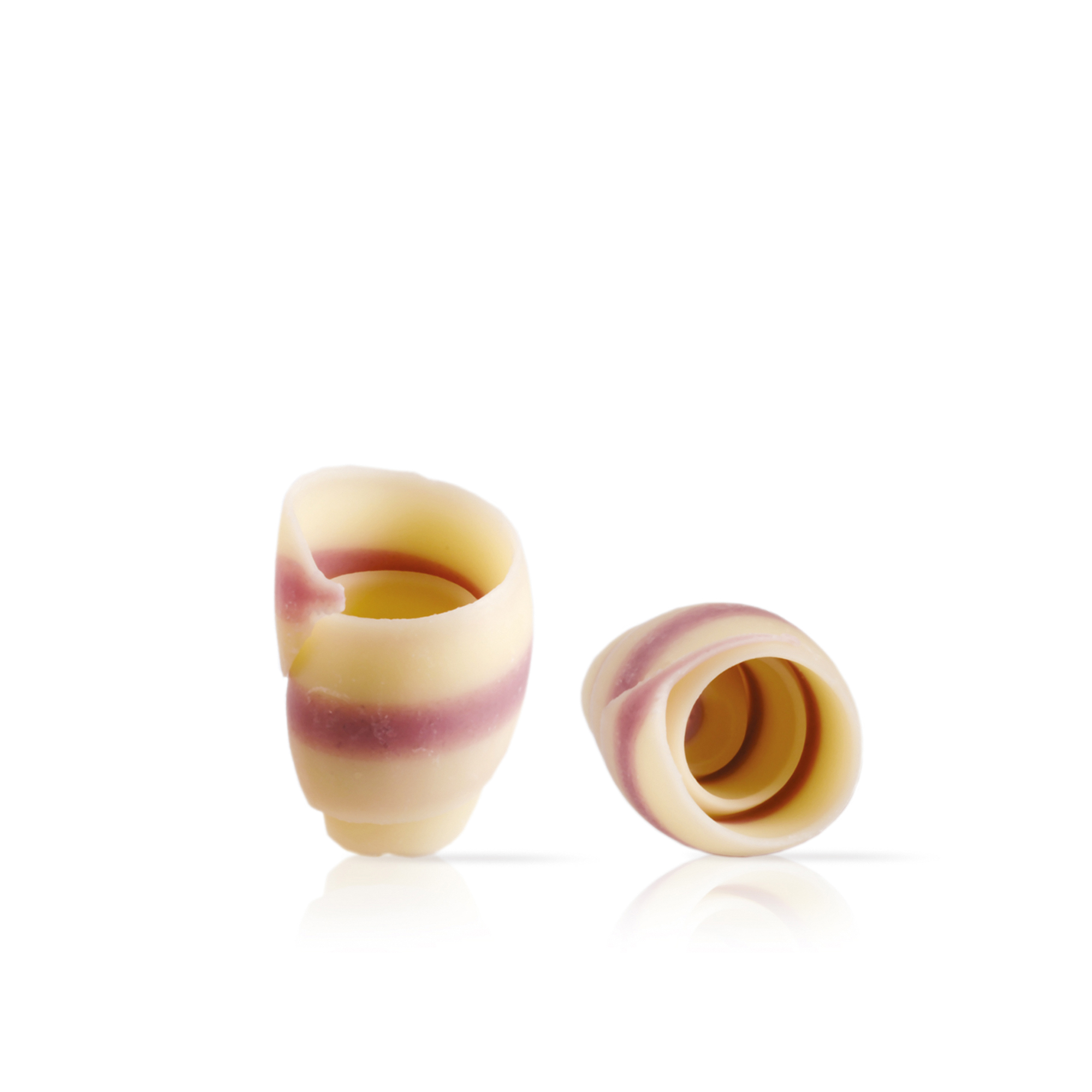 RÖLLCHEN WEISS-LILA, WEISSE SCHOKOLADE RÖLLCHEN WEISS-LILA, WEISSE SCHOKOLADE