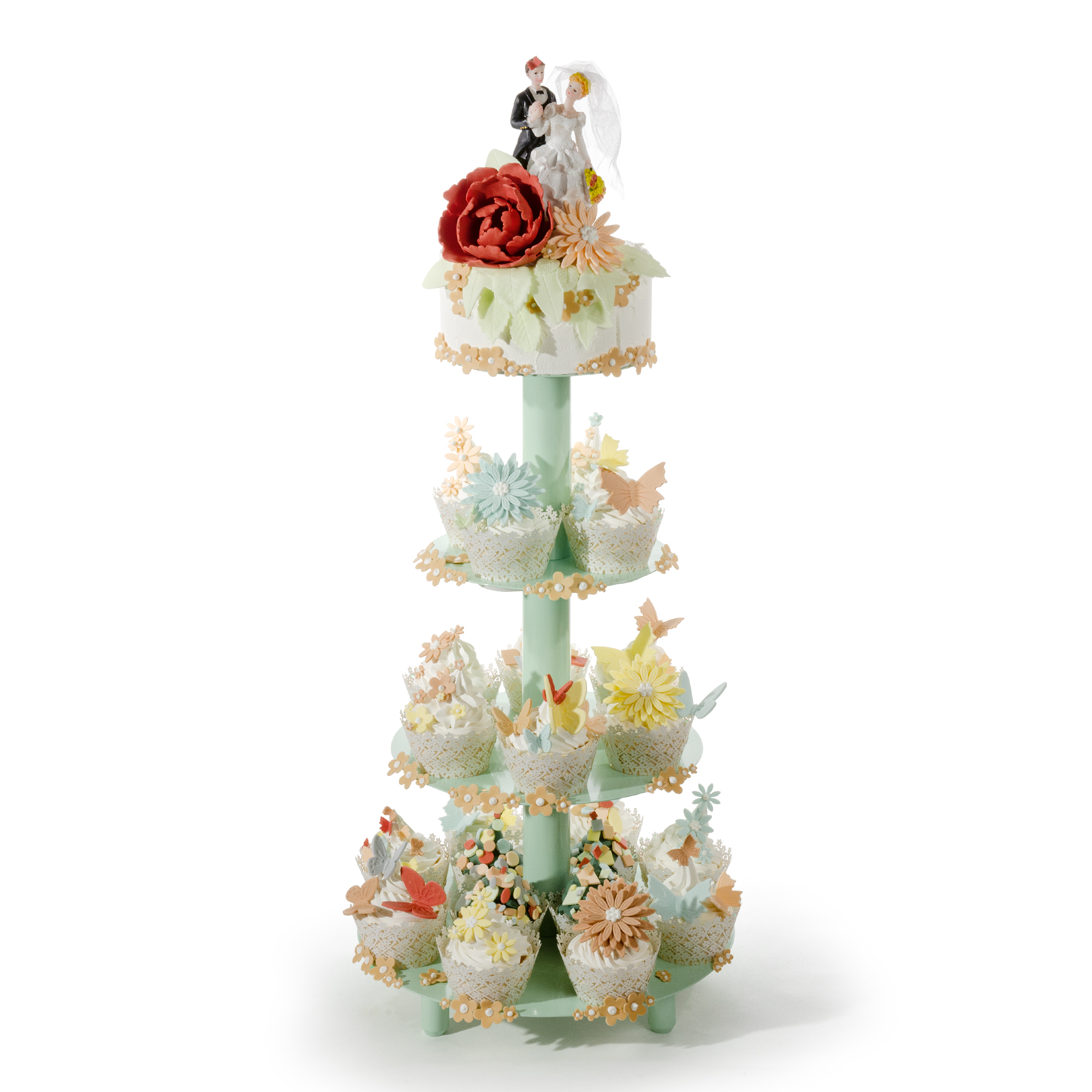 BLÜTEN CUPCAKE TORTE BLÜTEN CUPCAKE TORTE
