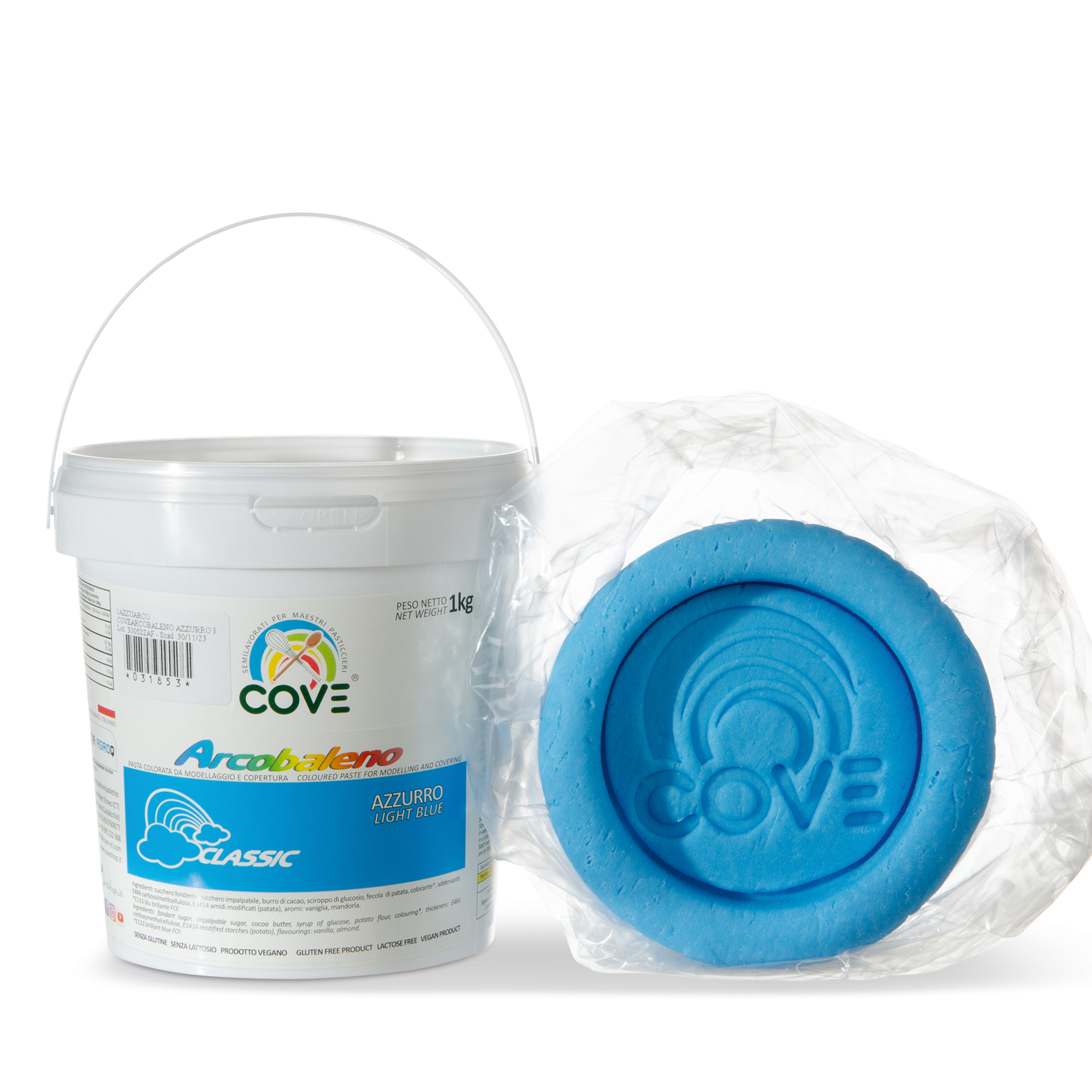 AUSROLLFONDANT "CLASSIC" HIMMELBLAU, MIT KAKAOBUTTER AUSROLLFONDANT "CLASSIC" HIMMELBLAU, MIT KAKAOBUTTER