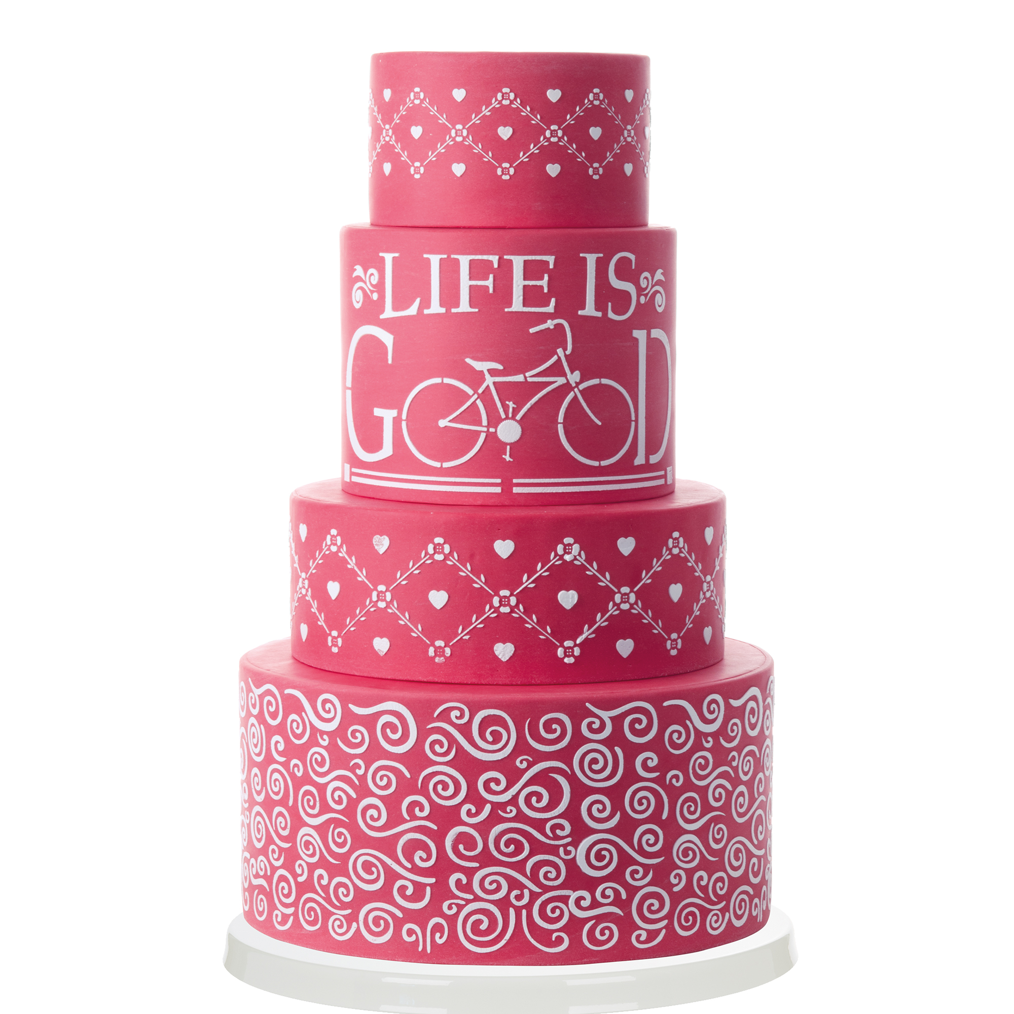 SET "LIFE IS GOOD" SCHABLONEN AUS POLYESTER