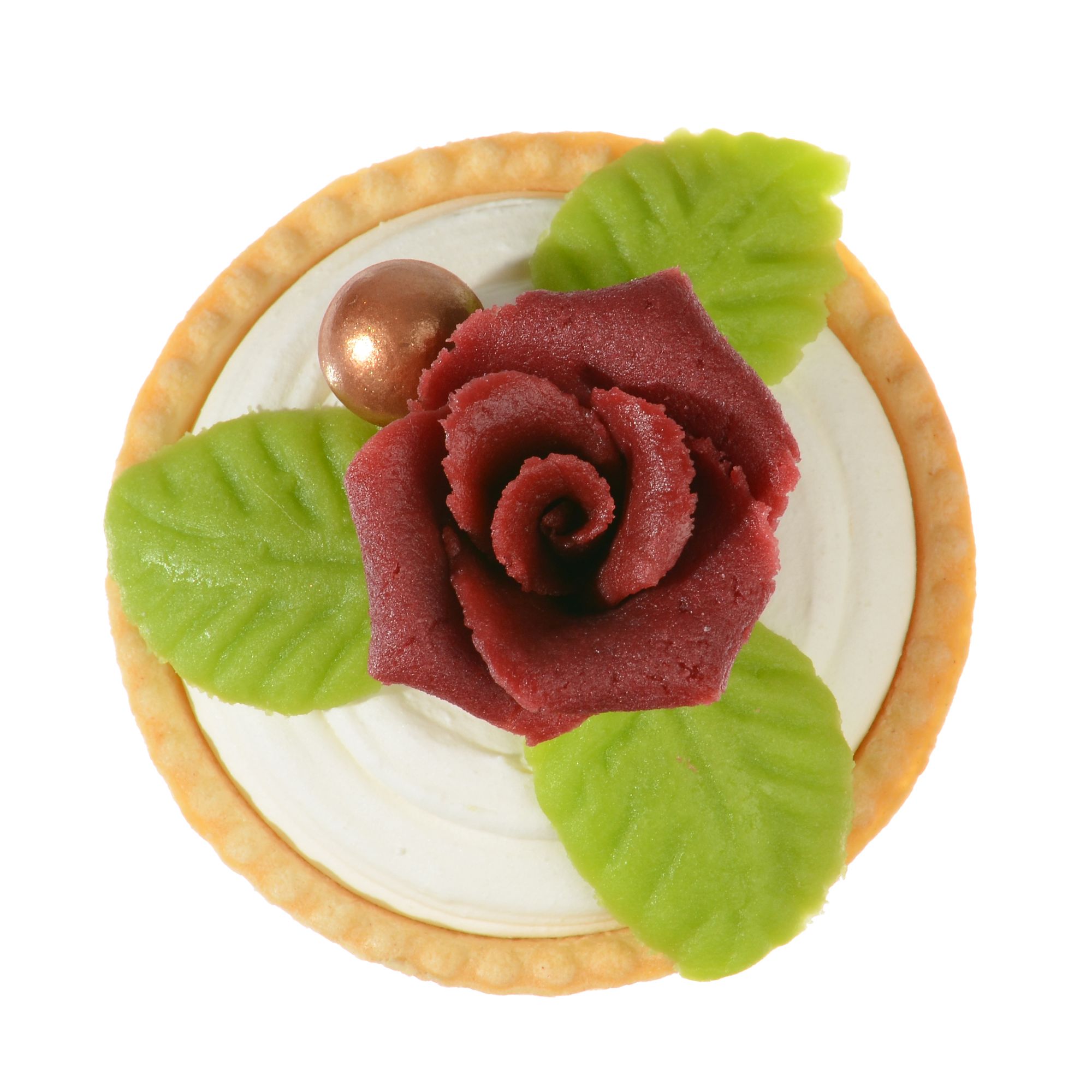 BURGUND ROSEN KLEIN, MARZIPAN