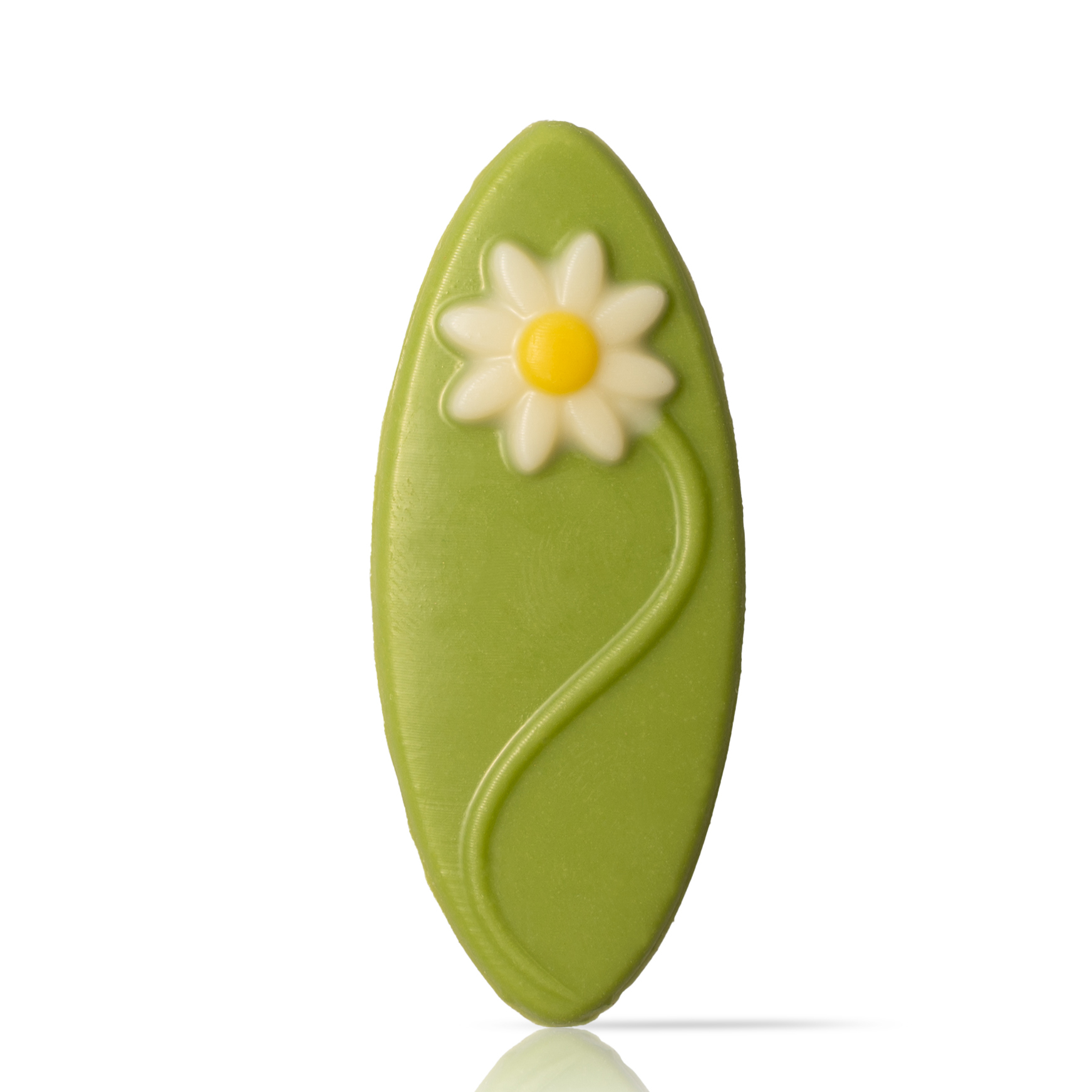 OVALE MIT BLUME, WEISSE SCHOKOLADE GEFÄRBT OVALE MIT BLUME, WEISSE SCHOKOLADE GEFÄRBT