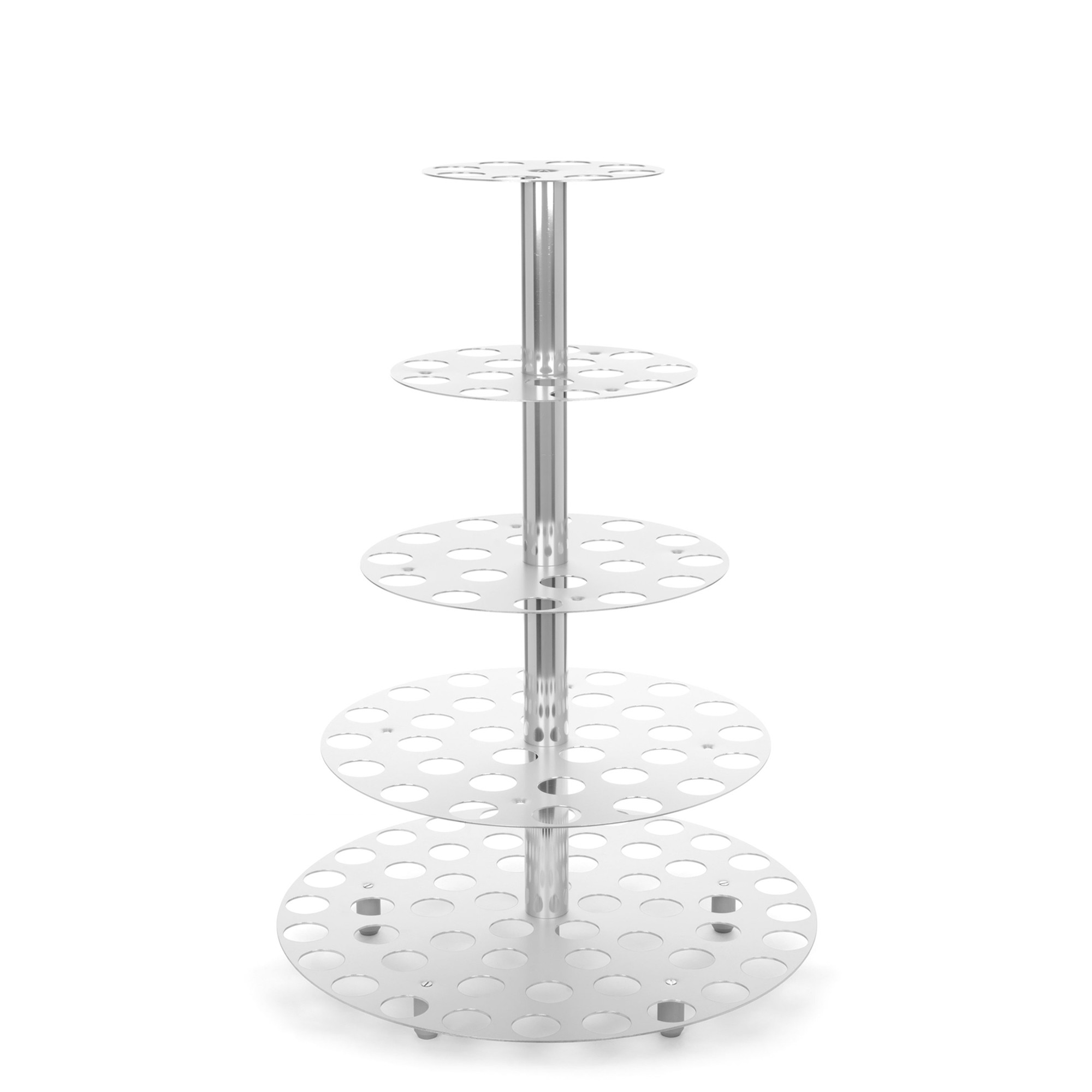 MINI-CUPCAKE TOWER CLASSIC 5 ALUMINIUM SILBER