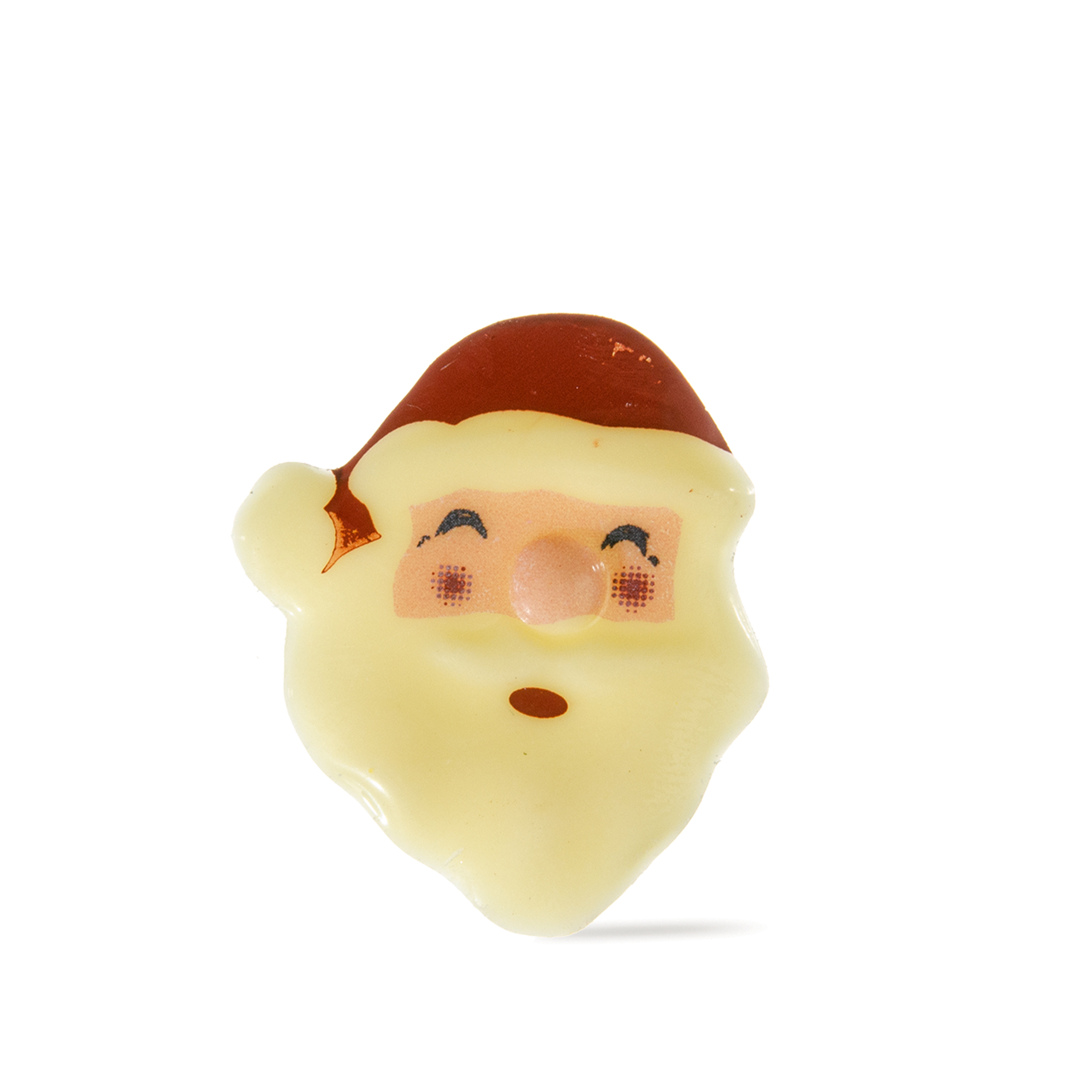 WEIHNACHTSMANN GESICHTER, WEISSE SCHOKOLADE BEDRUCKT WEIHNACHTSMANN GESICHTER, WEISSE SCHOKOLADE BEDRUCKT